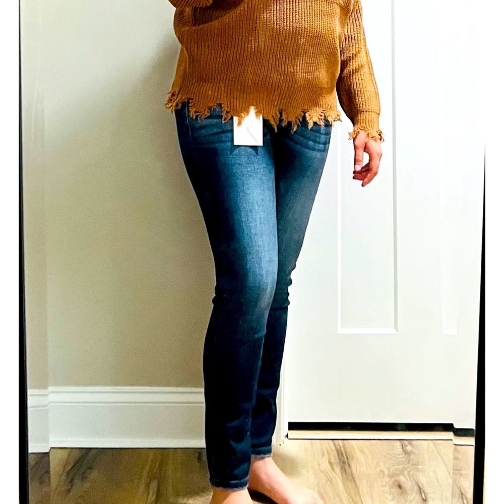 Kan can dark jeans high waisted